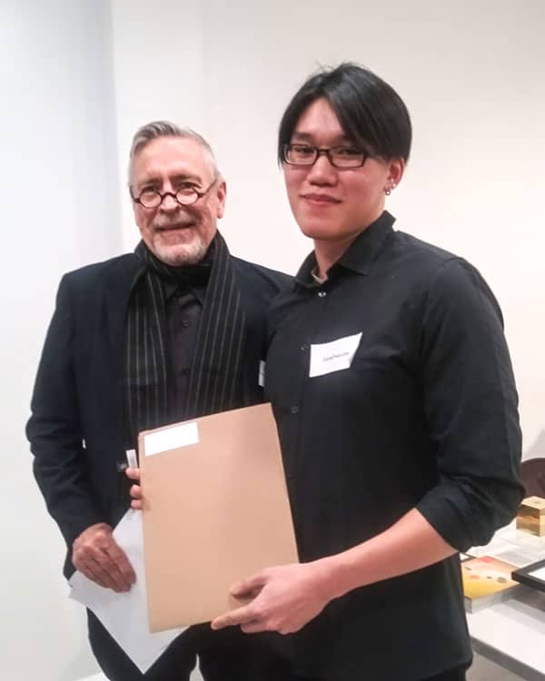 Bronze award winner GuangYan Lim with Charles Hively