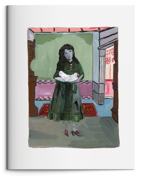 Image of Book with painting of woman holding a chicken on the cover